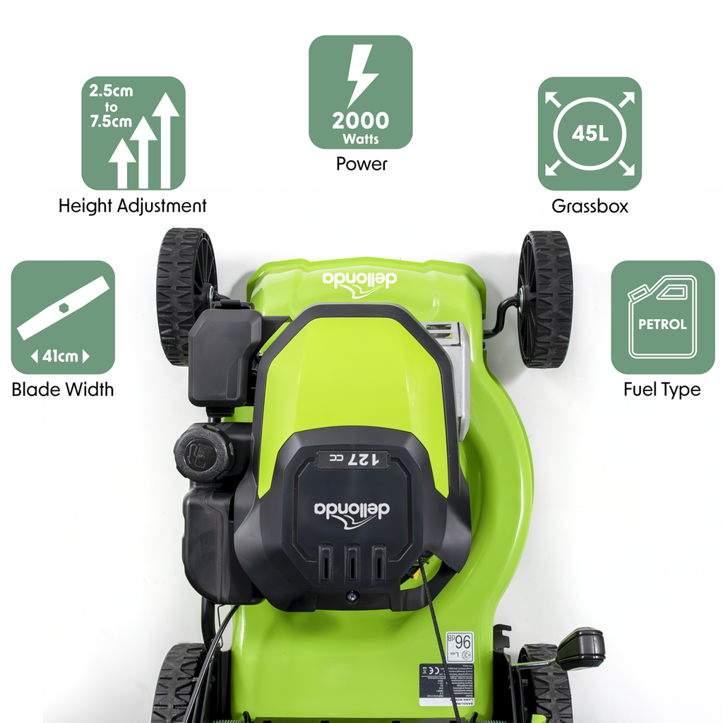 Hand-Propelled 4-Stroke Petrol Lawnmower 16"(40cm) DG100