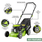 Hand-Propelled 4-Stroke Petrol Lawnmower 16"(40cm) DG100