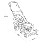 Self-Propelled 4-Stroke Petrol Lawnmower 18"(46cm) DG101