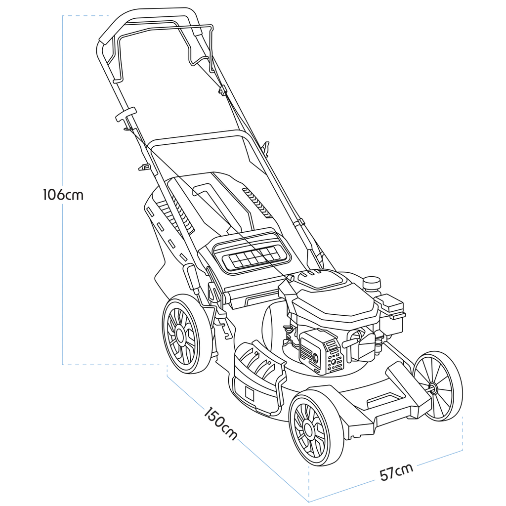 Self-Propelled 4-Stroke Petrol Lawnmower 20"(51cm) DG102