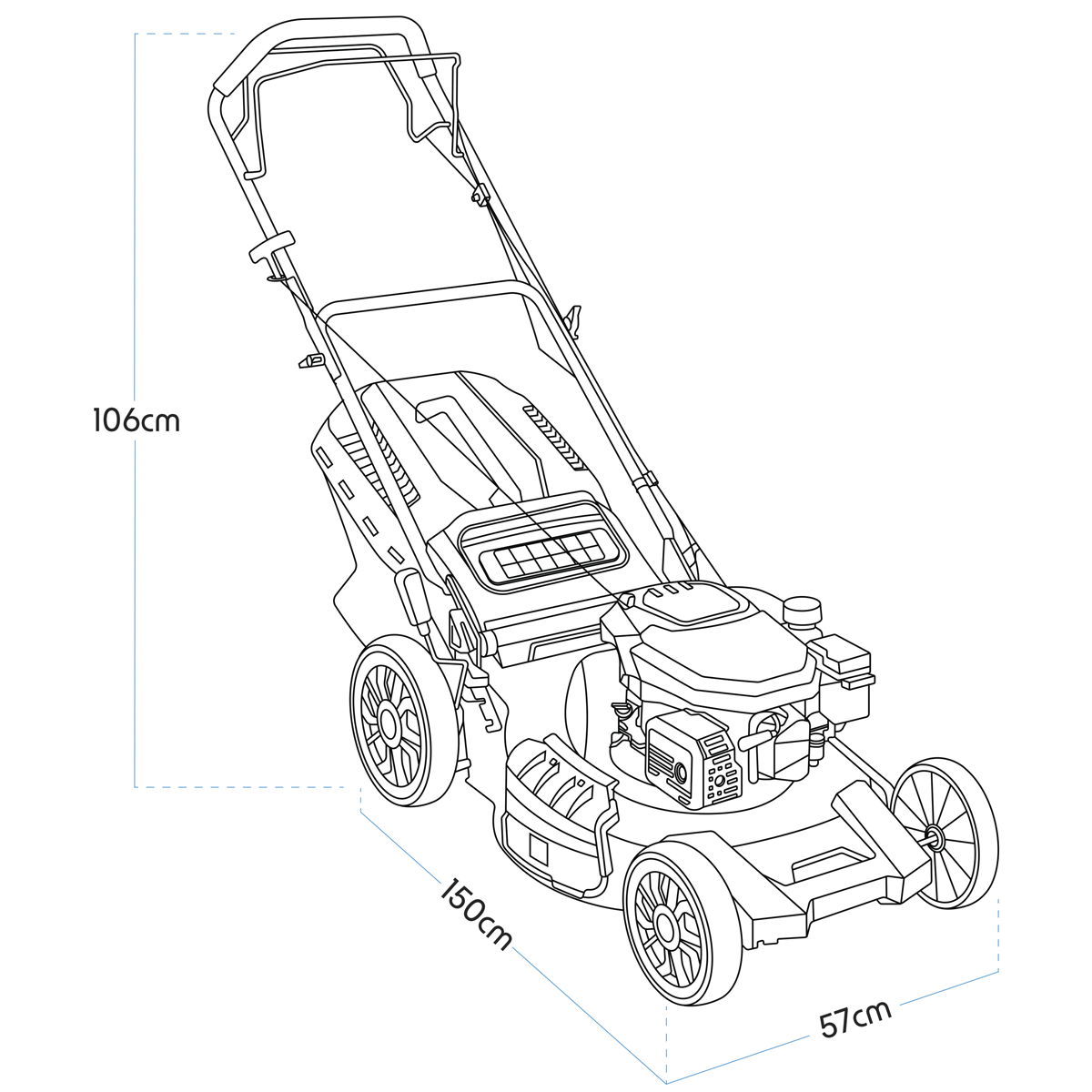 Self-Propelled 4-Stroke Petrol Lawnmower 20"(51cm) DG102