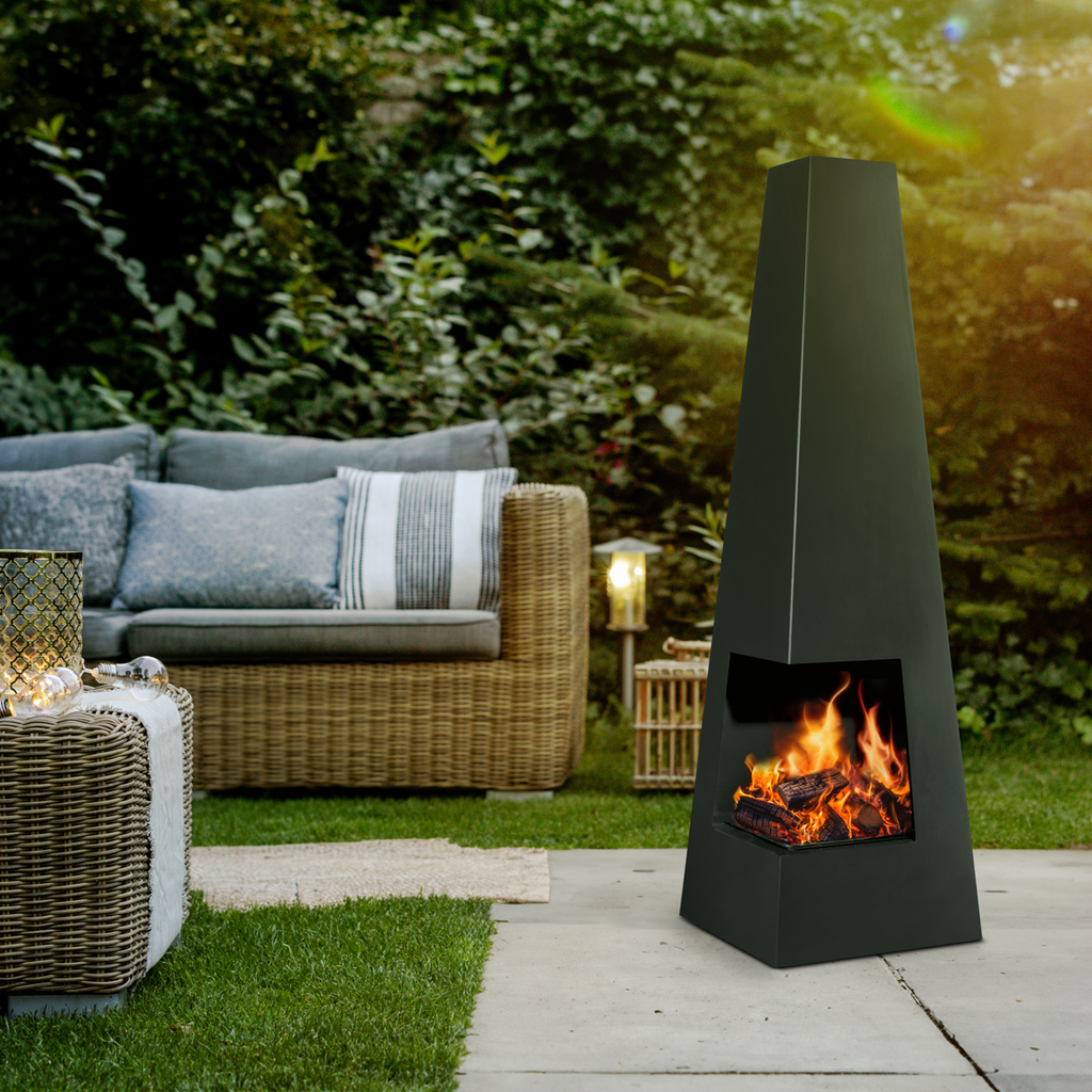 Wood Burner/Chiminea - Black Steel DG105