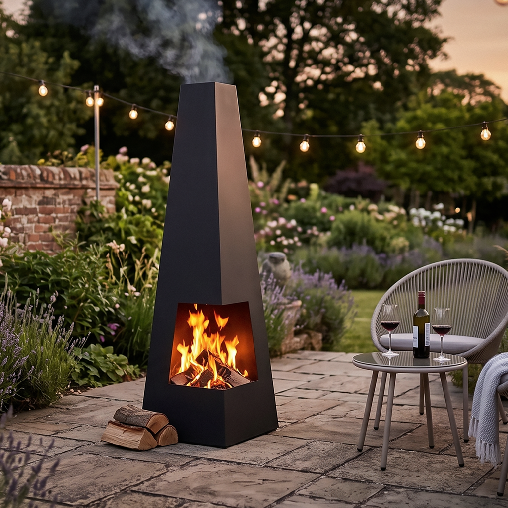 Wood Burner/Chiminea - Black Steel DG105