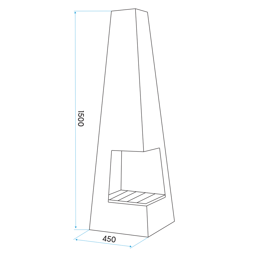 Wood Burner/Chiminea - Corten Steel DG106