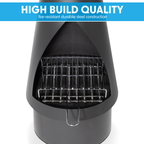 Dellonda Outdoor Chiminea - Black Steel DG109