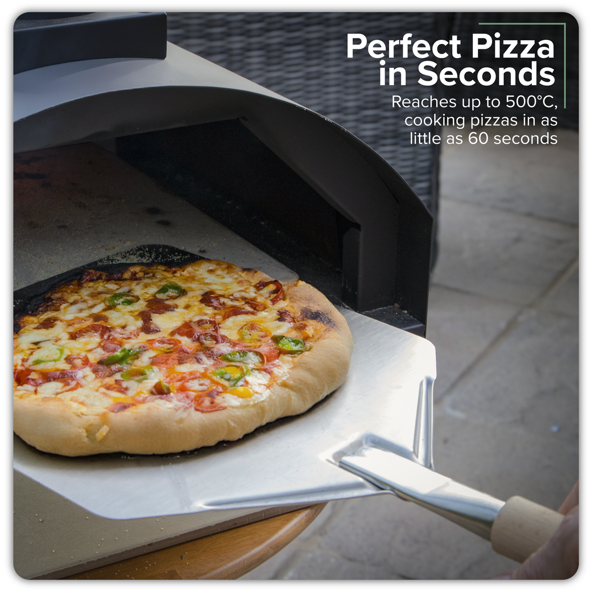 Wood-Fired Pizza Oven 14" - Black DG10
