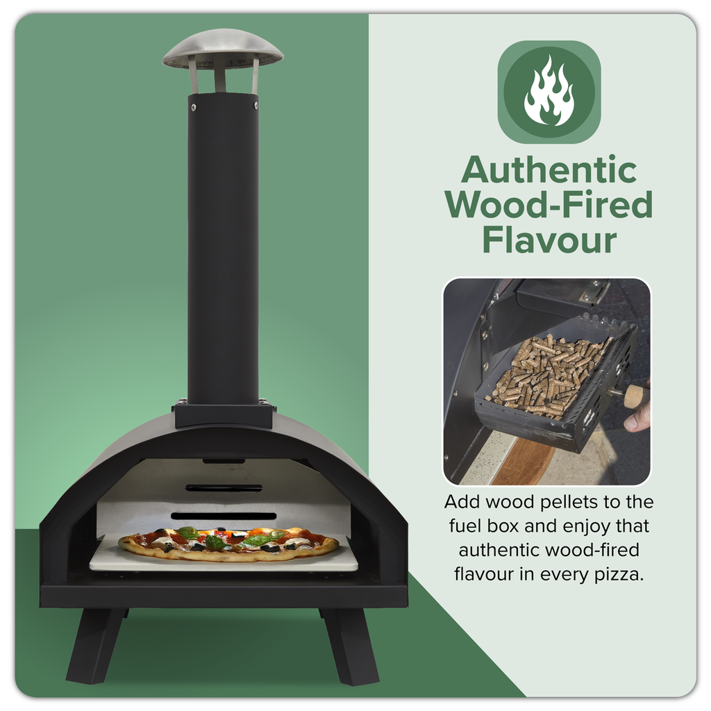 Wood-Fired Pizza Oven 14" - Black DG10