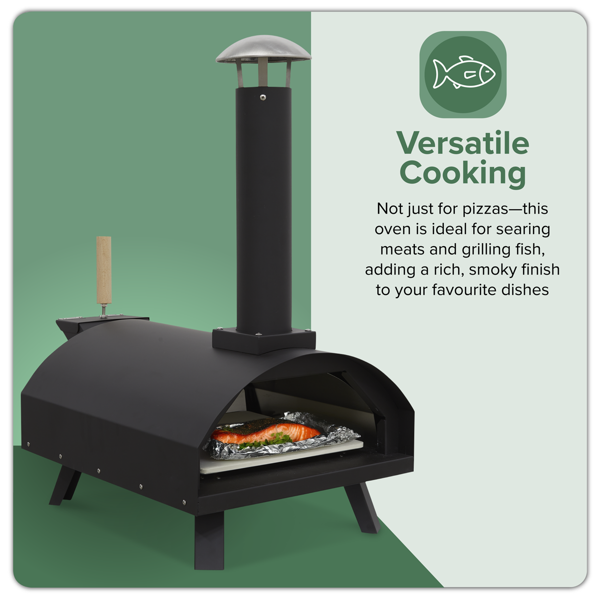 Wood-Fired Pizza Oven 14" - Black DG10