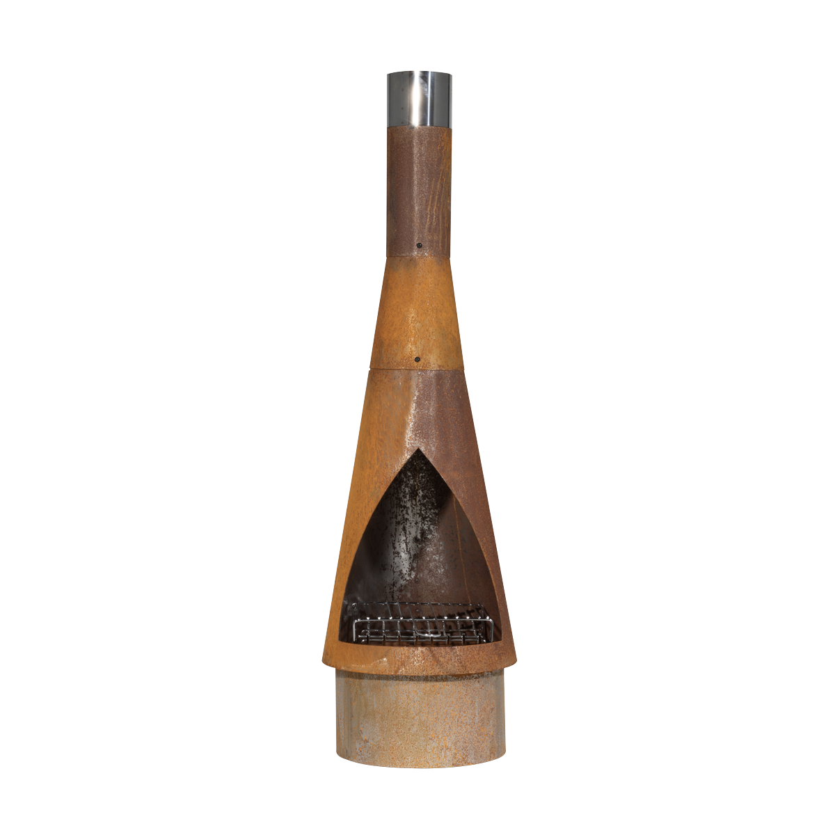 Dellonda Outdoor/Garden/Patio Chiminea, Fireplace, Fire Pit, Heater Corten Steel DG110