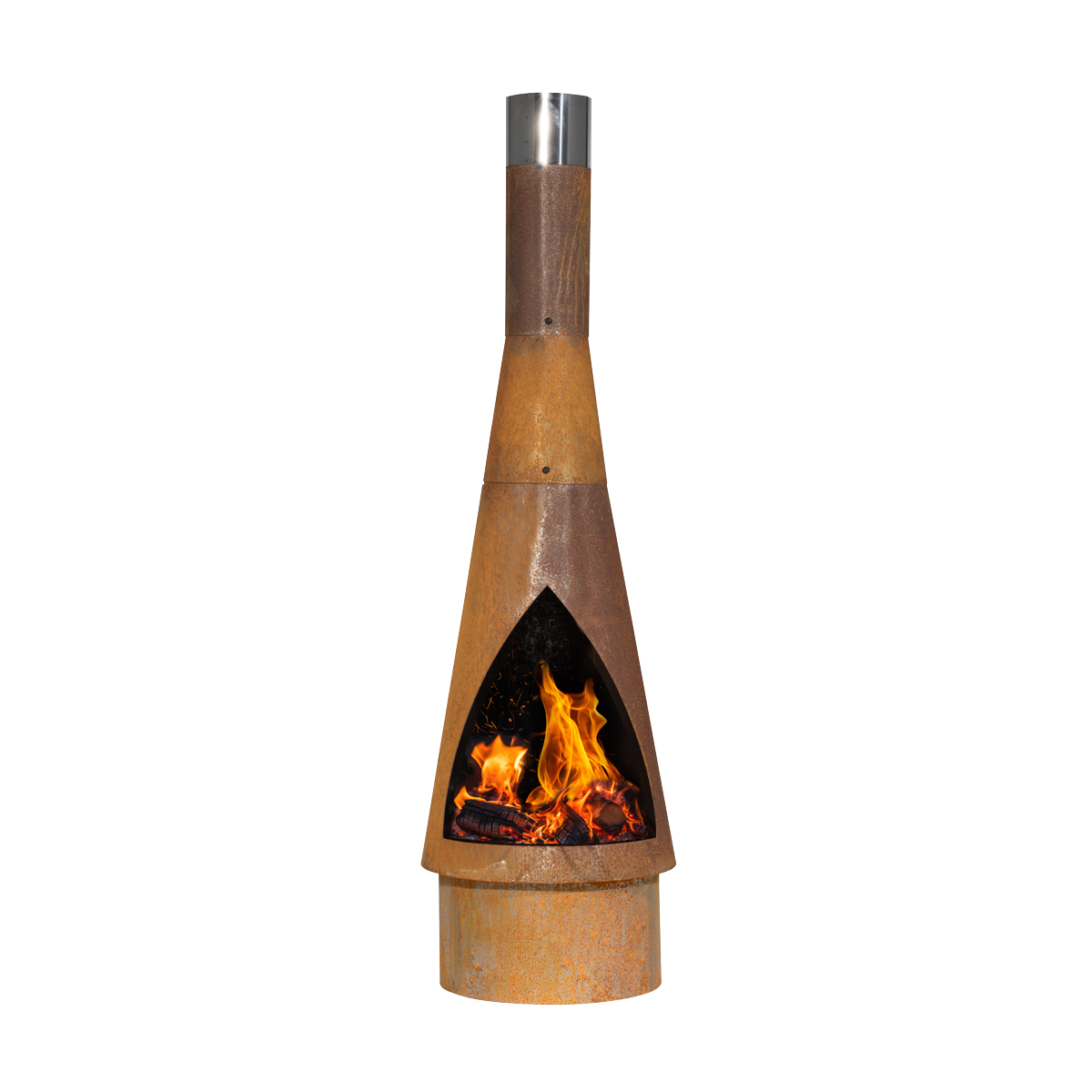 Dellonda Outdoor/Garden/Patio Chiminea, Fireplace, Fire Pit, Heater Corten Steel DG110