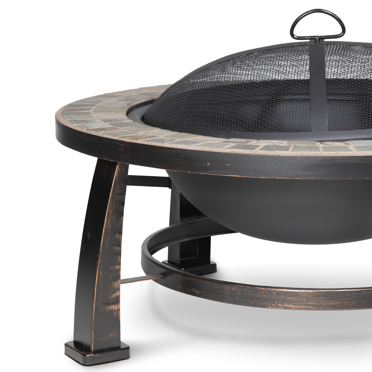 Deluxe Traditional Style Outdoor Fire Pit 76cm - Slate DG111