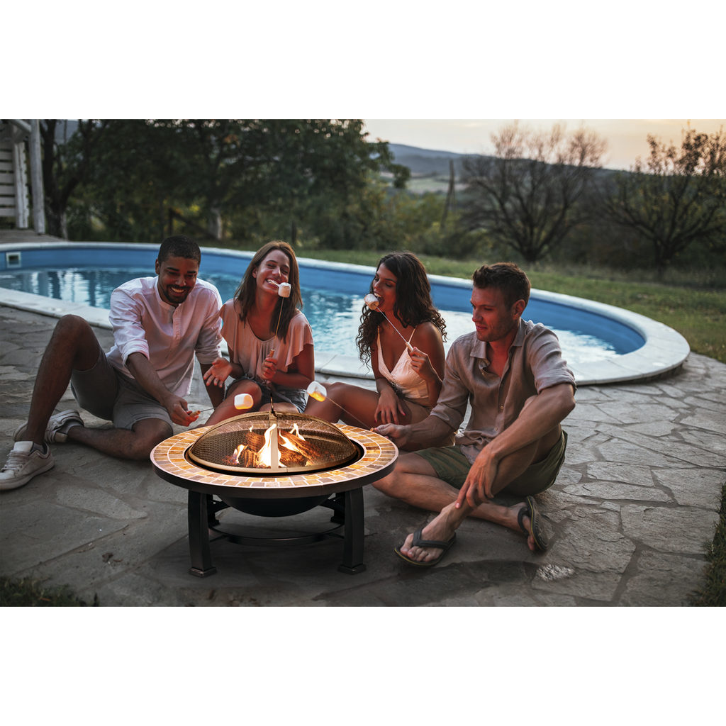 Deluxe Traditional Style Outdoor Fire Pit 76cm - Slate DG111