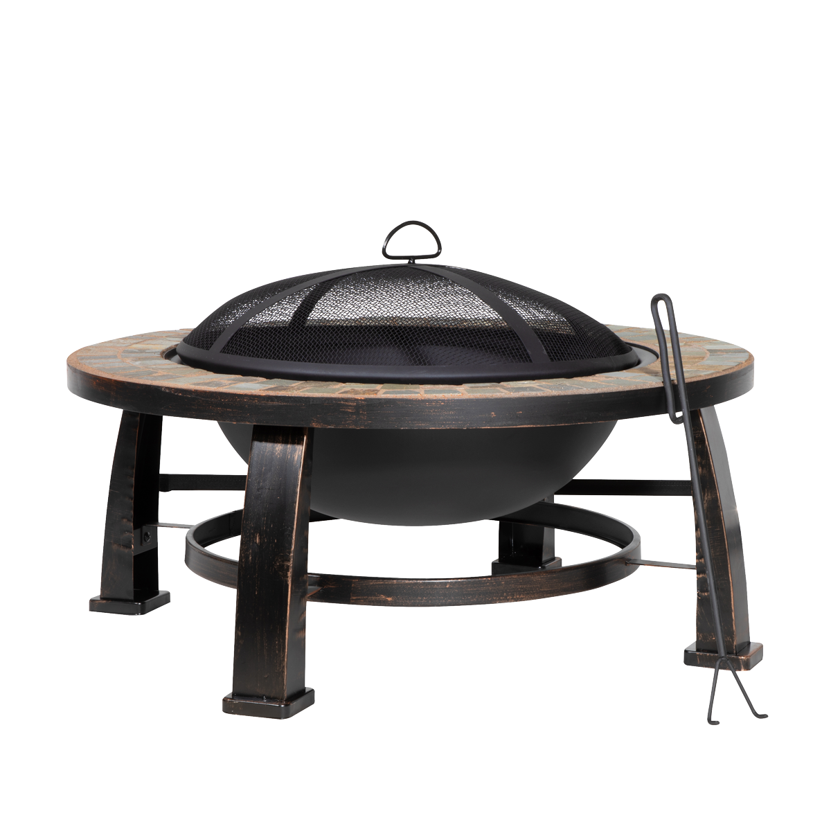 Deluxe Traditional Style Outdoor Fire Pit 76cm - Slate DG111