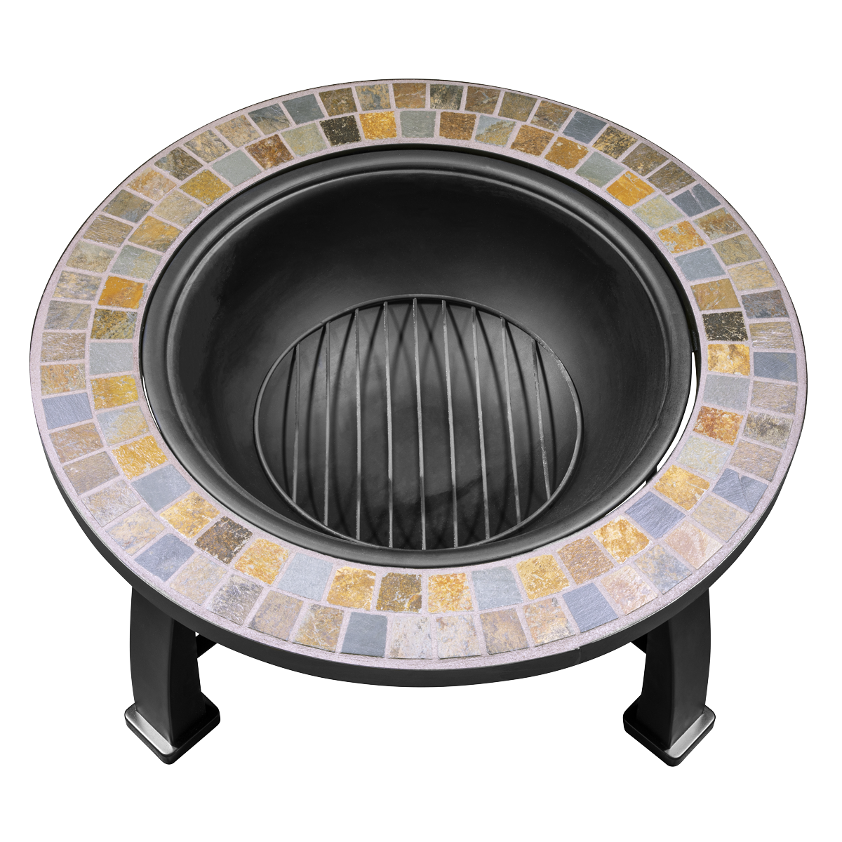 Deluxe Traditional Style Outdoor Fire Pit 76cm - Slate DG111
