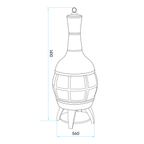 Dellonda Deluxe 360° Chiminea/Fire Pit - Antique Bronze Finish DG112