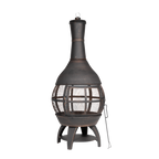 Dellonda Deluxe 360° Chiminea/Fire Pit - Antique Bronze Finish DG112