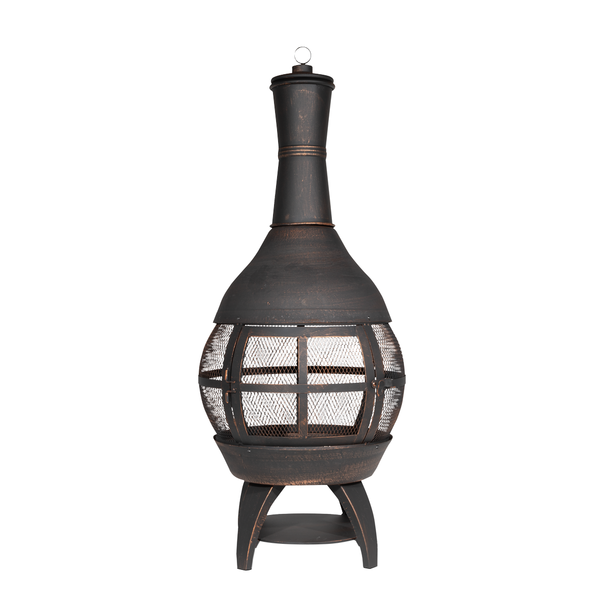 Dellonda Deluxe 360° Chiminea/Fire Pit - Antique Bronze Finish DG112