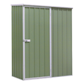 Galvanized Steel Storage Shed with Pent Style Roof 150 x 80 x 190cm - Green DG113