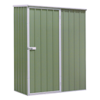 Galvanized Steel Storage Shed with Pent Style Roof 150 x 80 x 190cm - Green DG113
