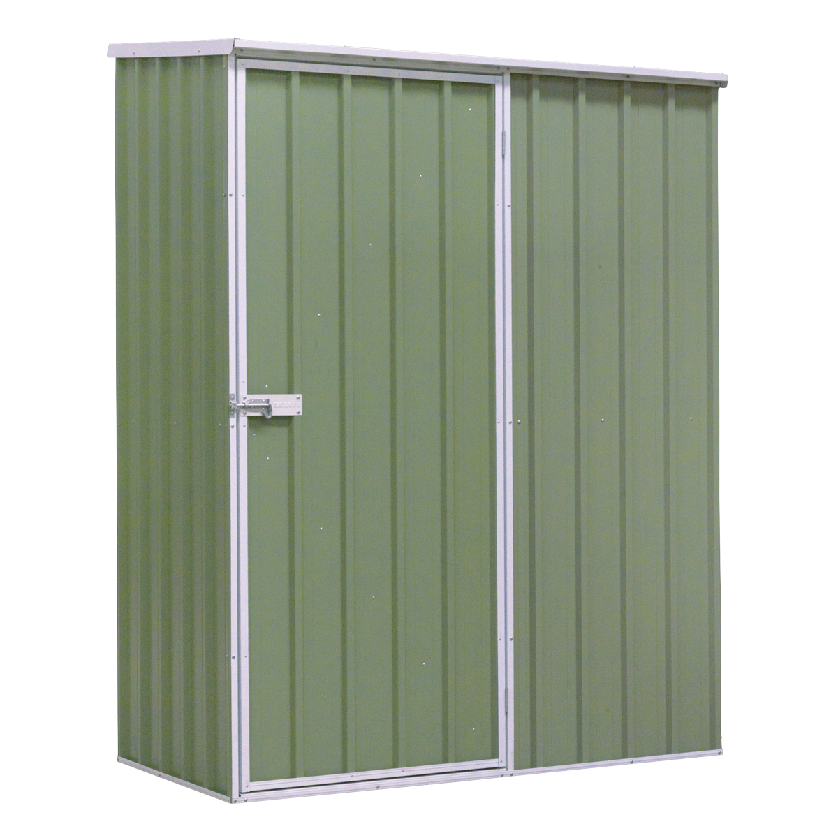 Galvanized Steel Storage Shed with Pent Style Roof 150 x 80 x 190cm - Green DG113