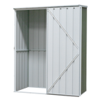 Galvanized Steel Storage Shed with Pent Style Roof 150 x 80 x 190cm - Green DG113