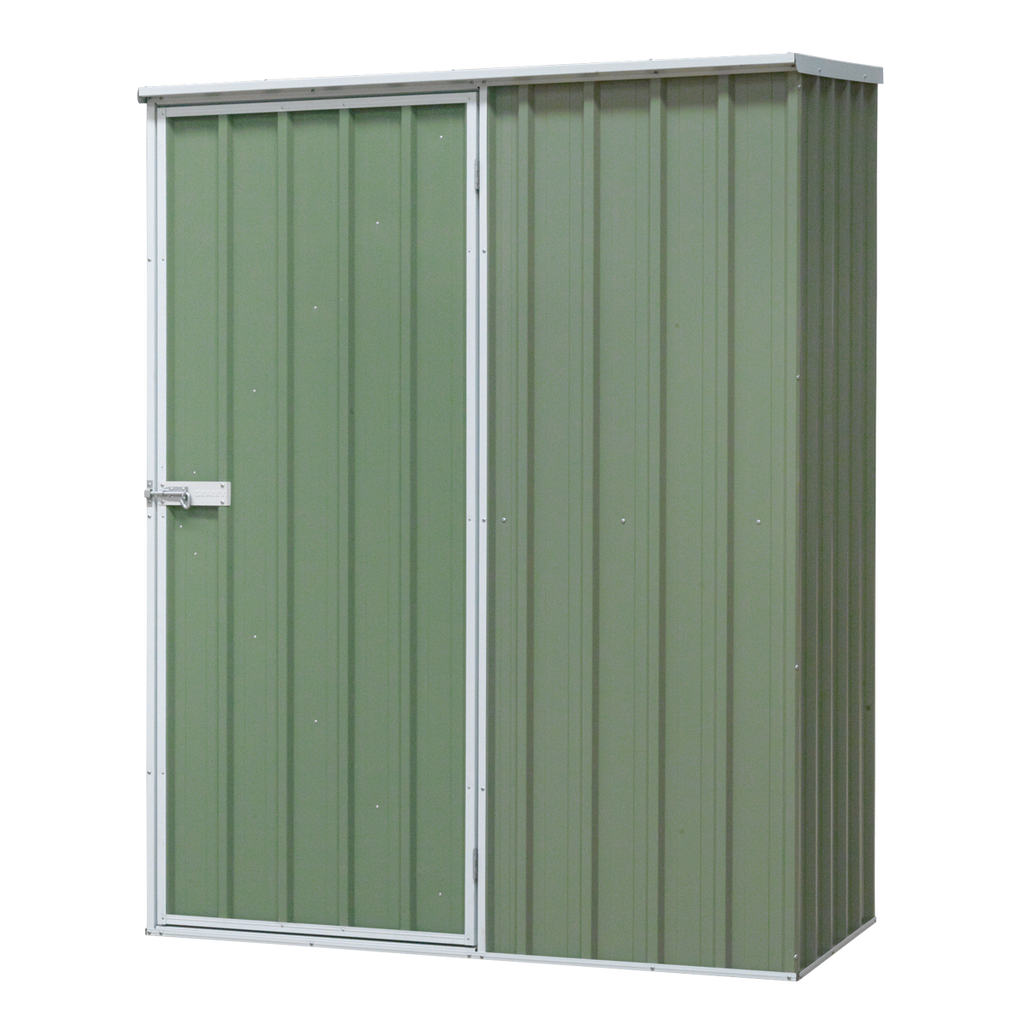 Galvanized Steel Storage Shed with Pent Style Roof 150 x 80 x 190cm - Green DG113