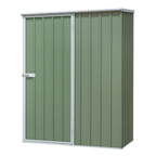 Galvanized Steel Storage Shed with Pent Style Roof 150 x 80 x 190cm - Green DG113
