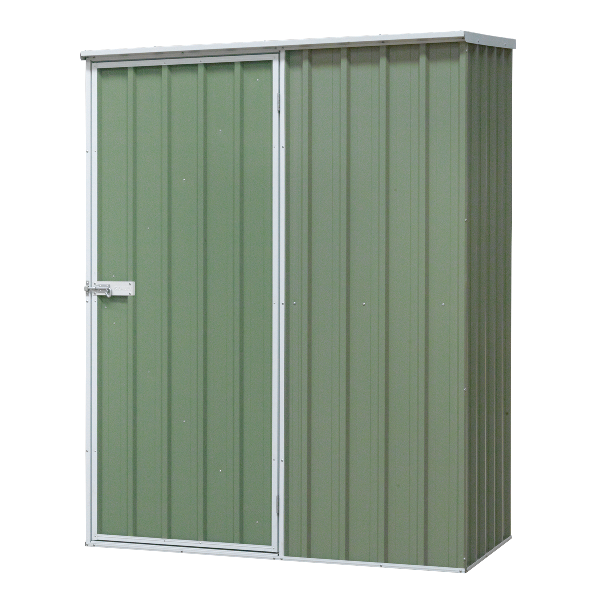 Galvanized Steel Storage Shed with Pent Style Roof 150 x 80 x 190cm - Green DG113