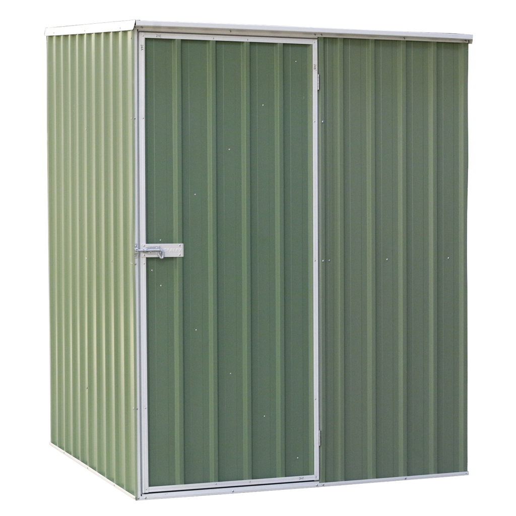 Galvanized Steel Storage Shed with Pent Style Roof 151 x 151 x 200cm - Green DG114
