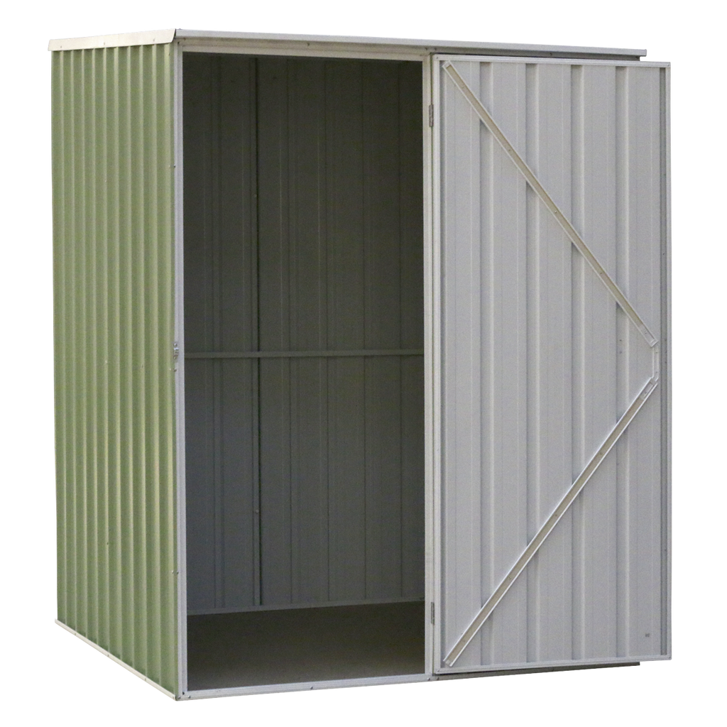 Galvanized Steel Storage Shed with Pent Style Roof 151 x 151 x 200cm - Green DG114