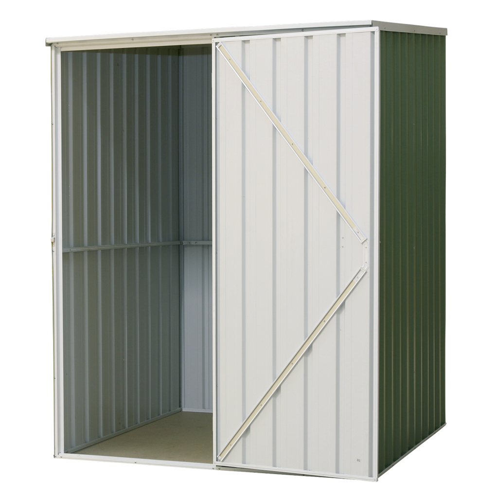 Galvanized Steel Storage Shed with Pent Style Roof 151 x 151 x 200cm - Green DG114