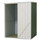 Galvanized Steel Storage Shed with Pent Style Roof 151 x 151 x 200cm - Green DG114