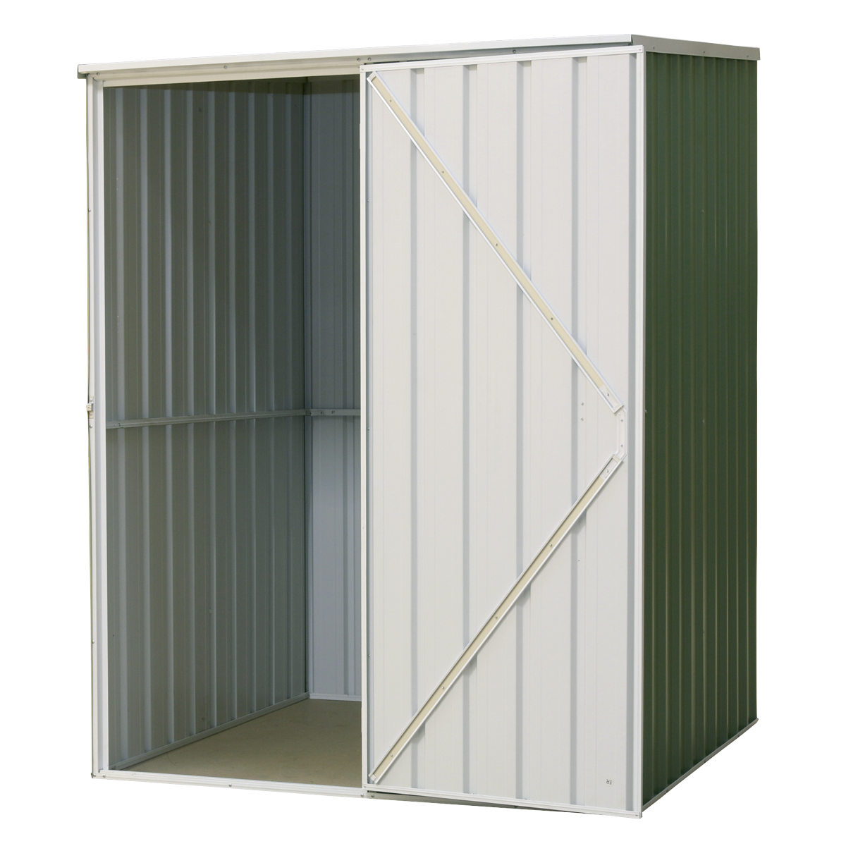 Galvanized Steel Storage Shed with Pent Style Roof 151 x 151 x 200cm - Green DG114
