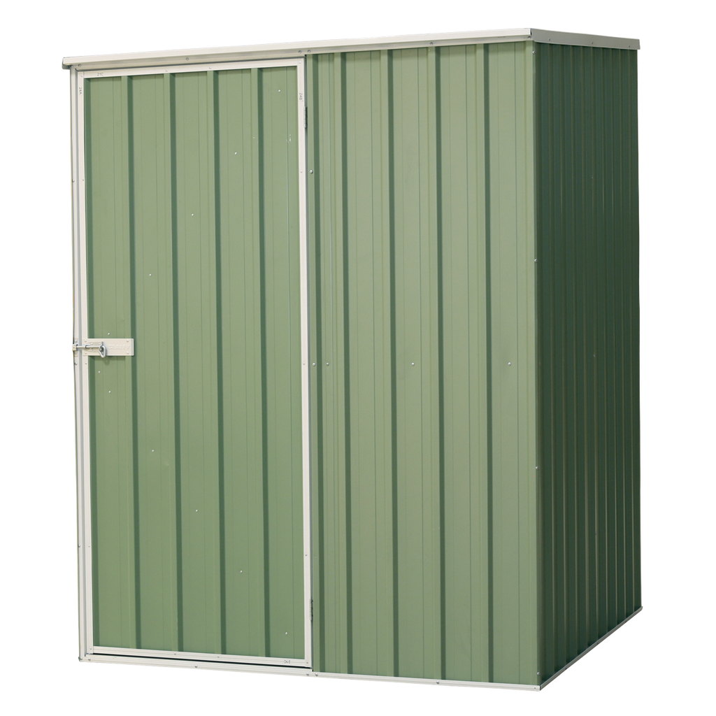 Galvanized Steel Storage Shed with Pent Style Roof 151 x 151 x 200cm - Green DG114