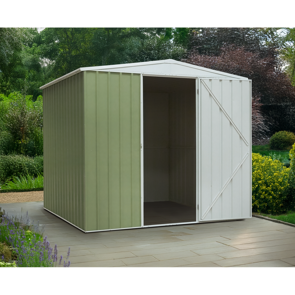 Galvanized Steel Storage Shed with Apex Style Roof 230 x 230 x 220cm - Green DG115