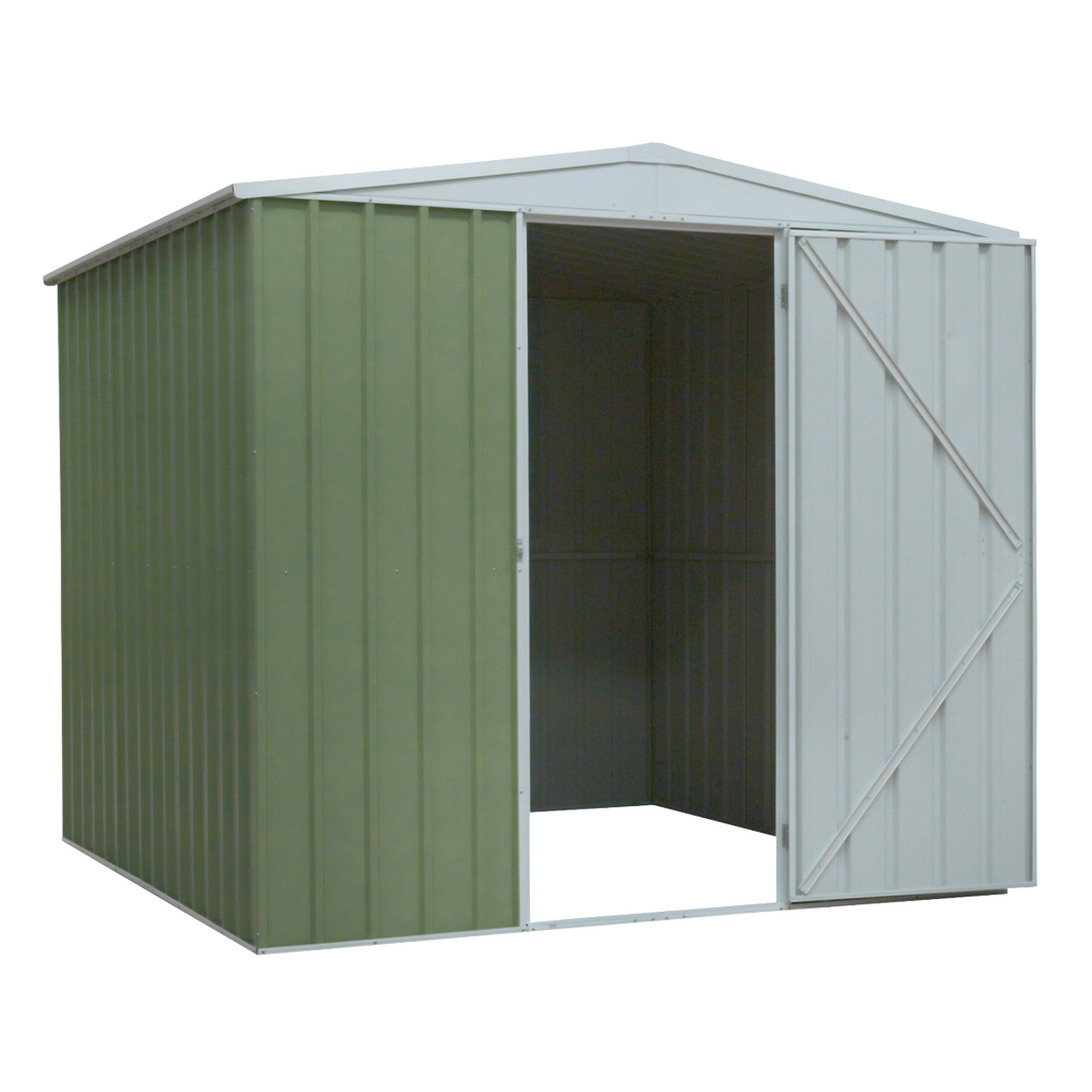 Galvanized Steel Storage Shed with Apex Style Roof 230 x 230 x 220cm - Green DG115