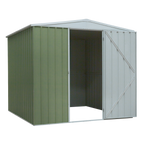 Galvanized Steel Storage Shed with Apex Style Roof 230 x 230 x 220cm - Green DG115