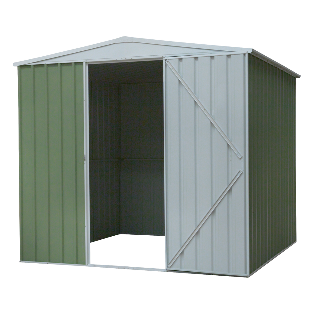 Galvanized Steel Storage Shed with Apex Style Roof 230 x 230 x 220cm - Green DG115