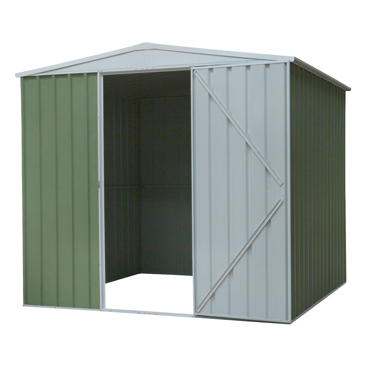 Galvanized Steel Storage Shed with Apex Style Roof 230 x 230 x 220cm - Green DG115