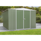 Galvanized Steel Storage Shed with Apex Style Roof 300 x 300 x 220cm - Green DG116