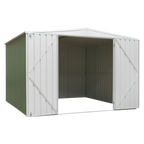 Galvanized Steel Storage Shed with Apex Style Roof 300 x 300 x 220cm - Green DG116