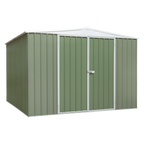 Galvanized Steel Storage Shed with Apex Style Roof 300 x 300 x 220cm - Green DG116