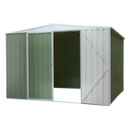 Galvanized Steel Storage Shed with Apex Style Roof 300 x 300 x 220cm - Green DG116