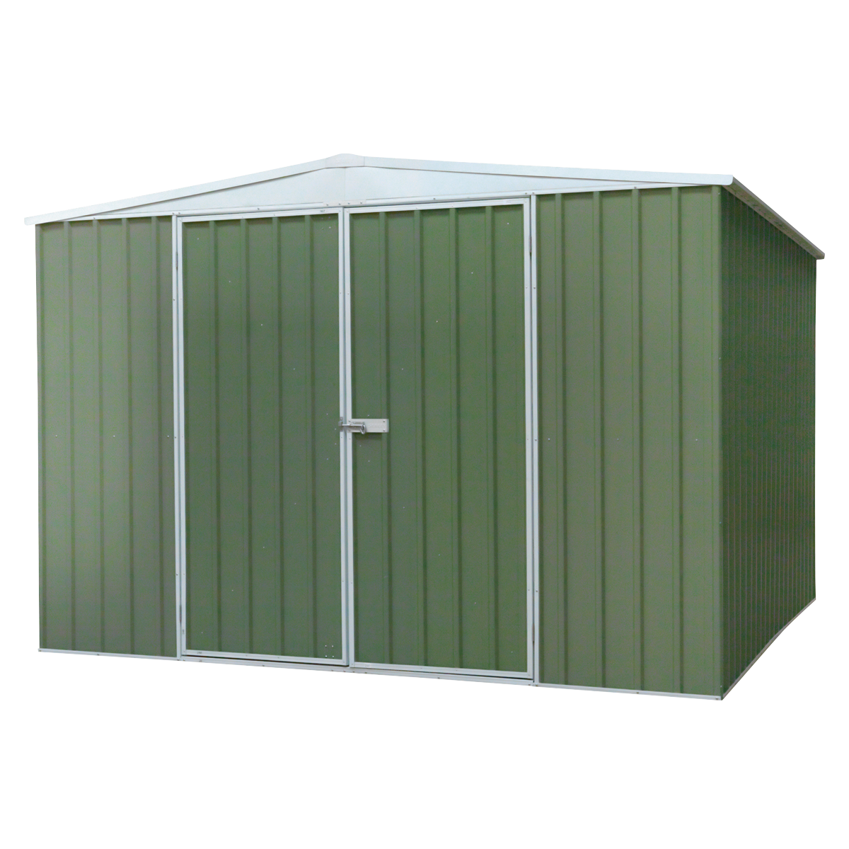 Galvanized Steel Storage Shed with Apex Style Roof 300 x 300 x 220cm - Green DG116
