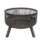 Dellonda Deluxe Outdoor Fire Pit with Cooking Grill & Poker 61cm DG117