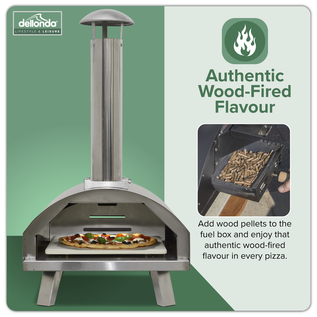 Wood-Fired Pizza Oven 14" - Stainless Steel DG11