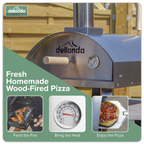 Wood-Fired Pizza Oven 14" - Stainless Steel DG11