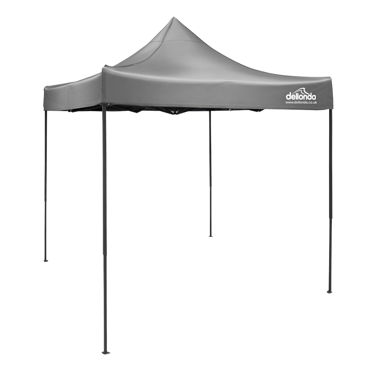 Premium 2 x 2m Pop-Up Gazebo, Water-Resistant, Carry Bag, Stakes & Weight Bags - Grey DG129