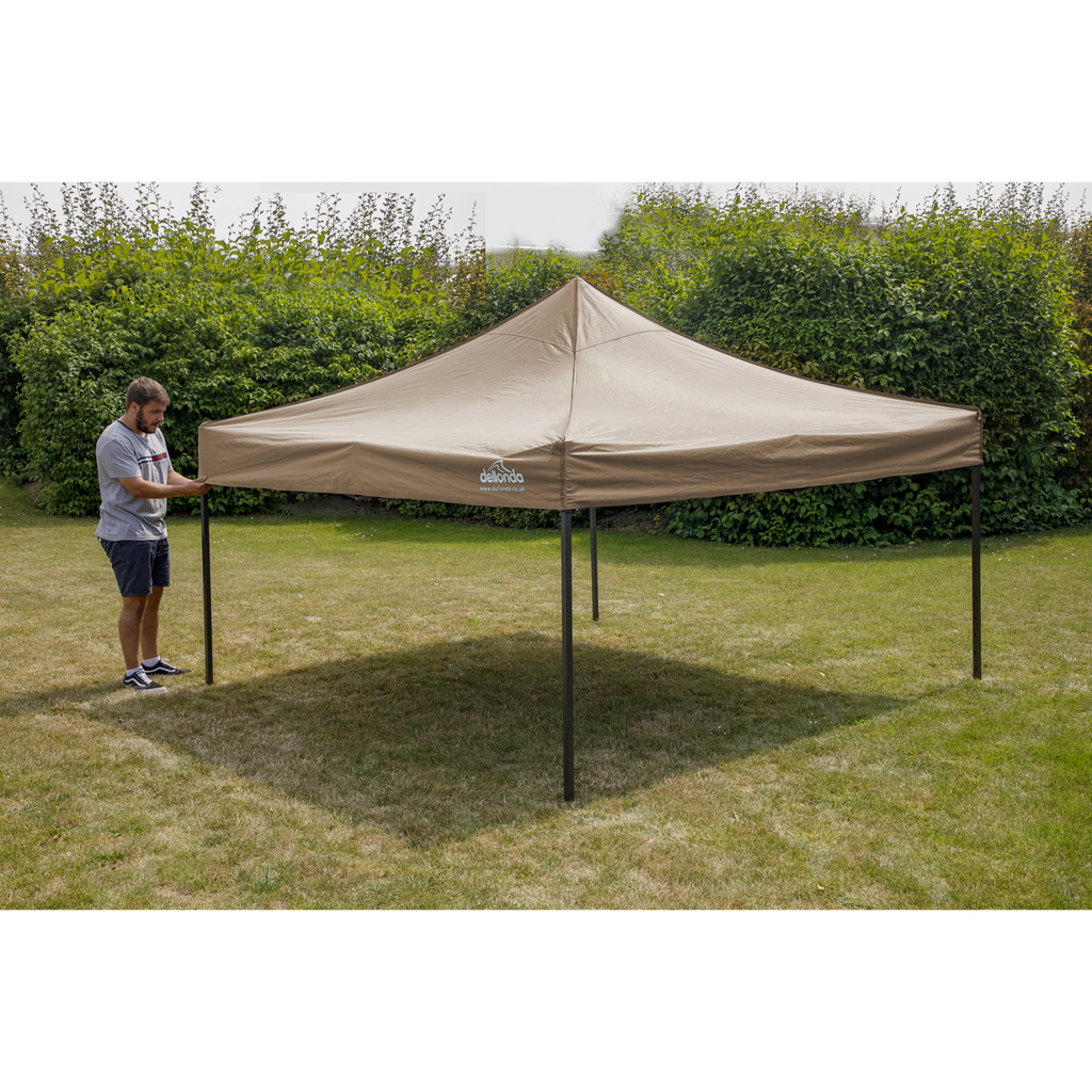 Dellonda Premium 3 x 3m Pop-Up Gazebo - Beige DG130