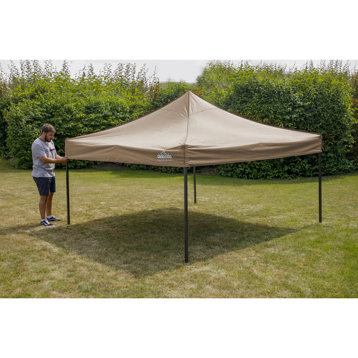 Dellonda Premium 3 x 3m Pop-Up Gazebo - Beige DG130